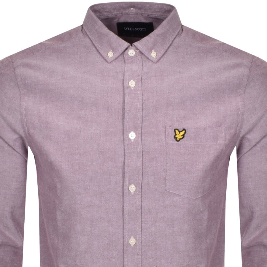 Alternative Image for ProductLyle And Scott Long Sleeve Oxford Shirt Burgundy2
